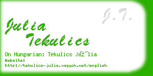 julia tekulics business card